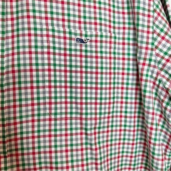 Vineyard Vines Plaid Red Green Button Down Classic Fit Tucker Shirt Men’s XL - Picture 4 of 9